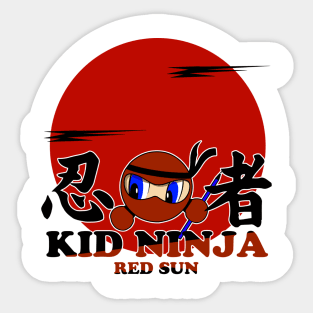 Kid Ninja Red Sun - Anime Manga Sticker